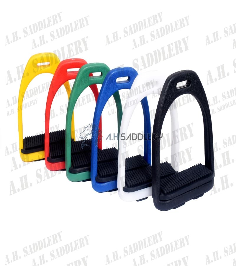 Premium Plastic Horse Stirrups with Black Treads – Style, Safety, and Performance