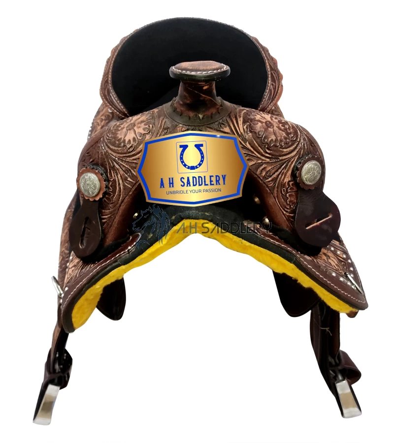 Experience Unmatched Comfort and Style with Our Premium Leather Western Treeless Saddles for Horses By AH SADDLERY